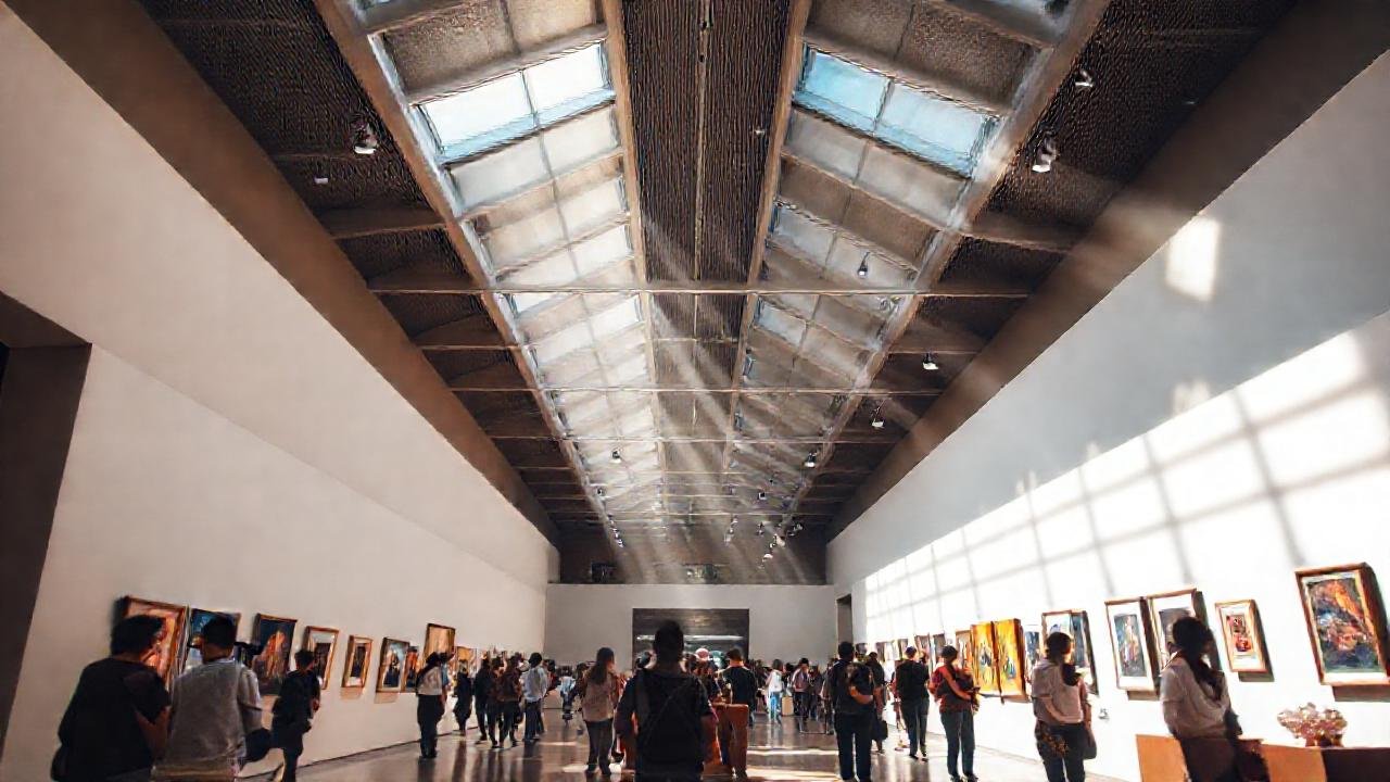 El museo moderno irradia luz y arte
