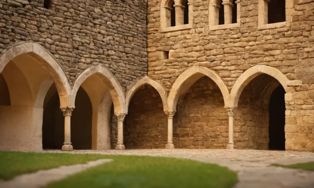 Paredes de piedra rústicas invitan a la paz