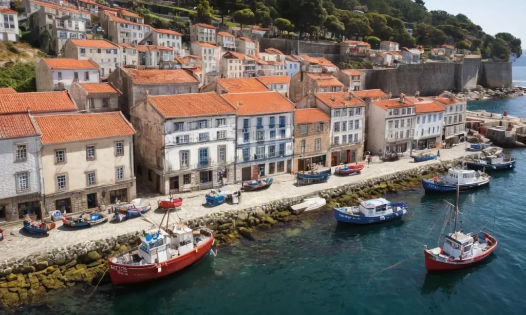 Vigo ofrece encanto costero con casas blancas y barcos de pesca