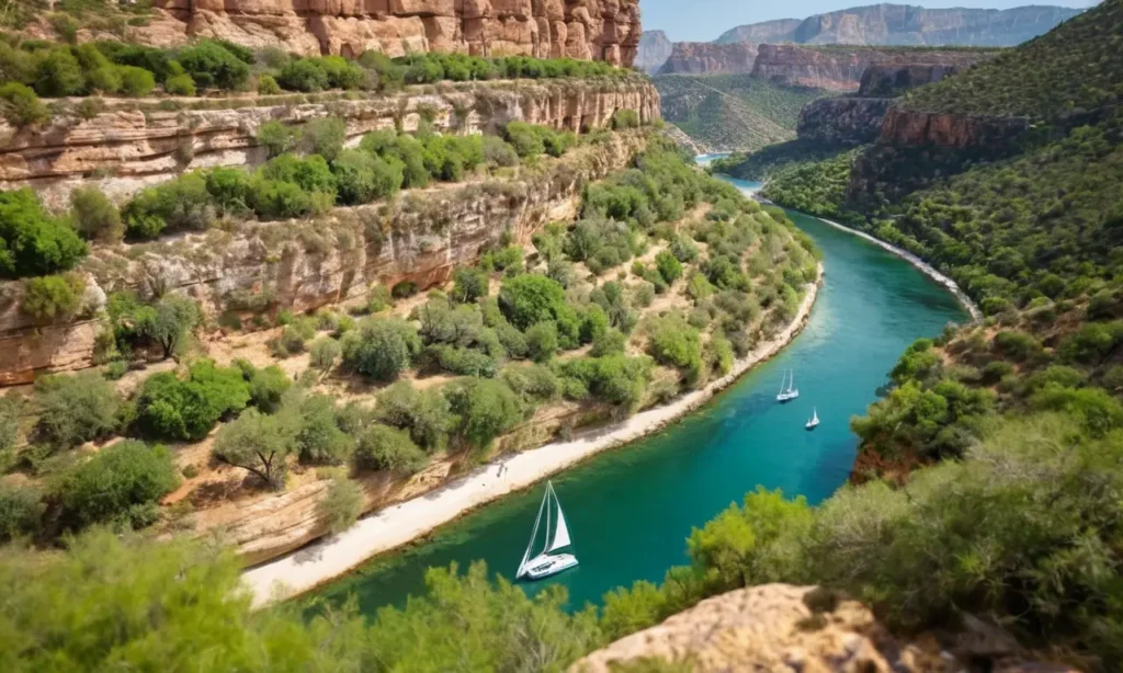 Río español pintoresco con vistas increíbles