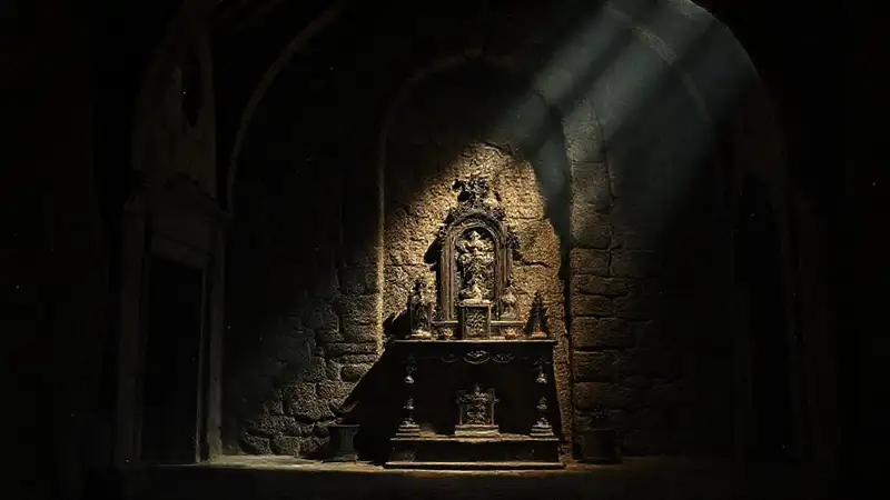 Una mansión española antigua y oscura
