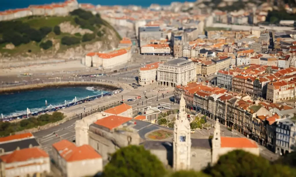 Coruña es una ciudad encantadora y pacífica con papel tapiz elegante