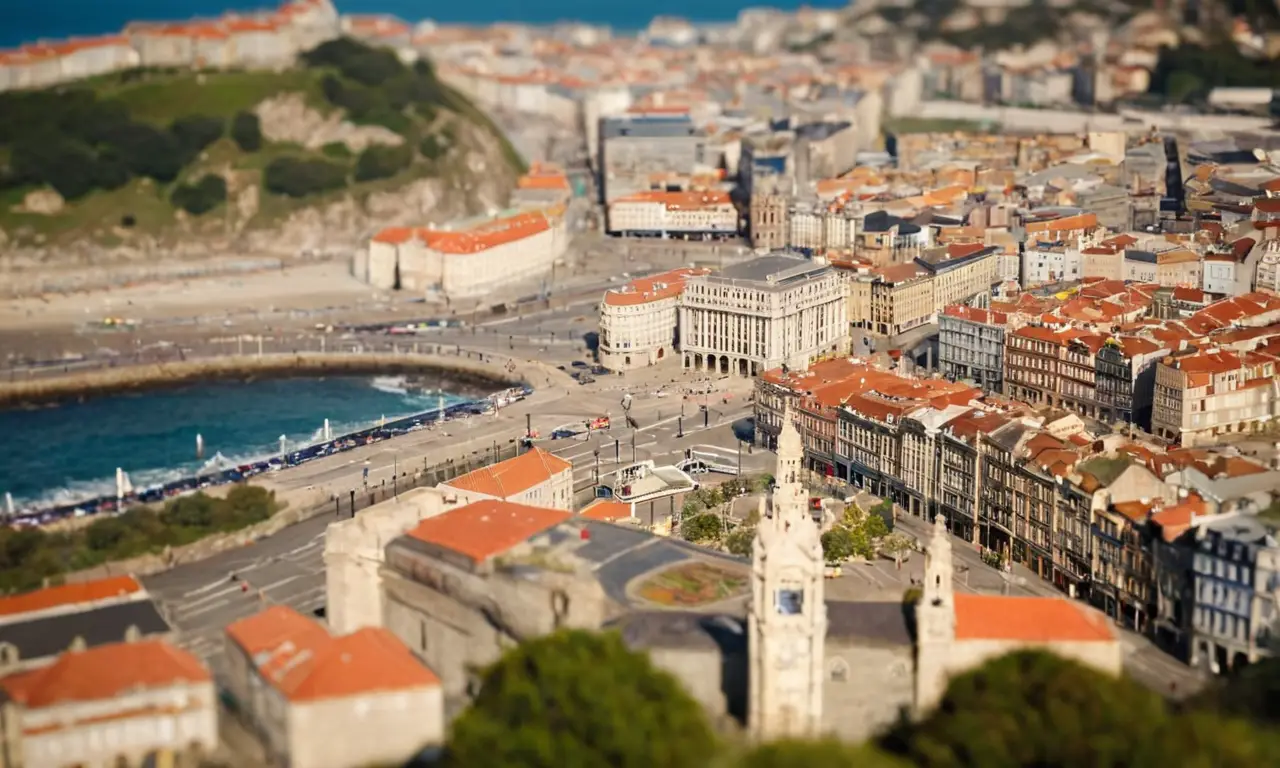 Coruña es una ciudad encantadora y pacífica con papel tapiz elegante
