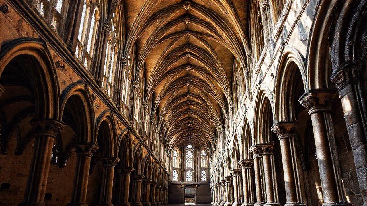 Claustro catedralicio, luz y piedra