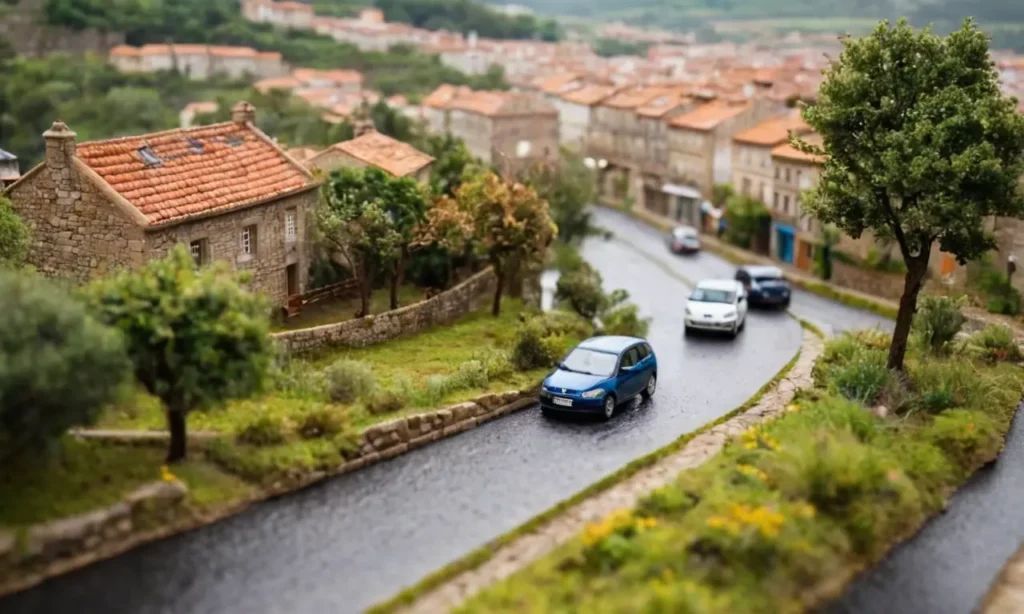 El papel tapiz muestra escenas veraniegas cálidas de Ourense