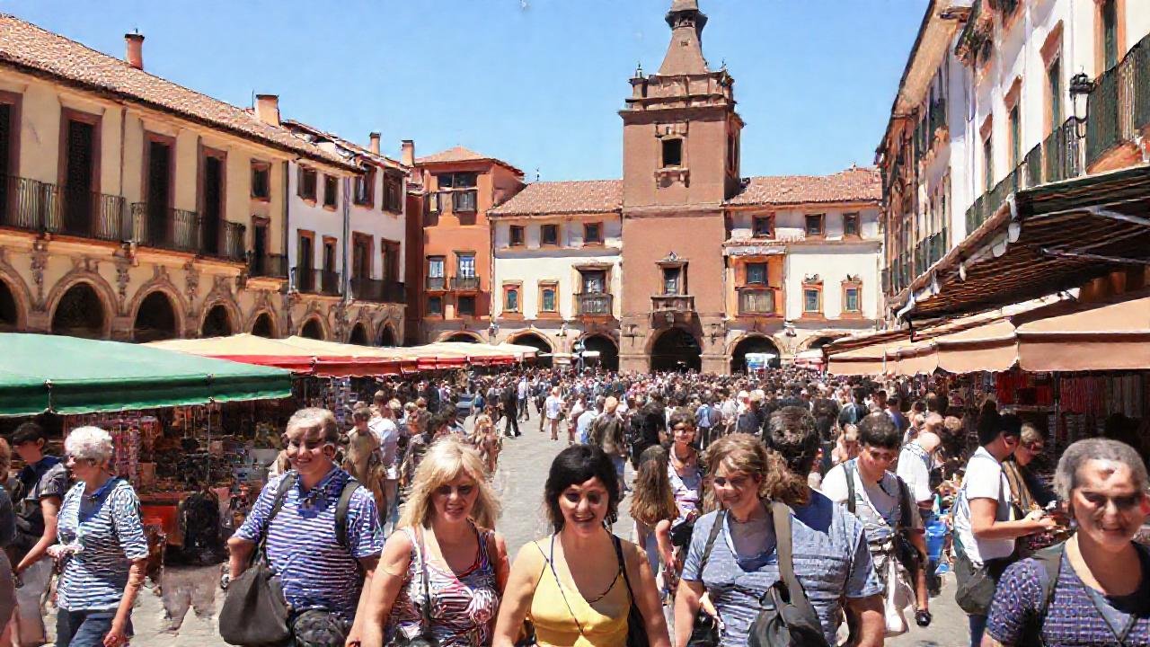 Pontevedra ofrece un mercado soleado y animado