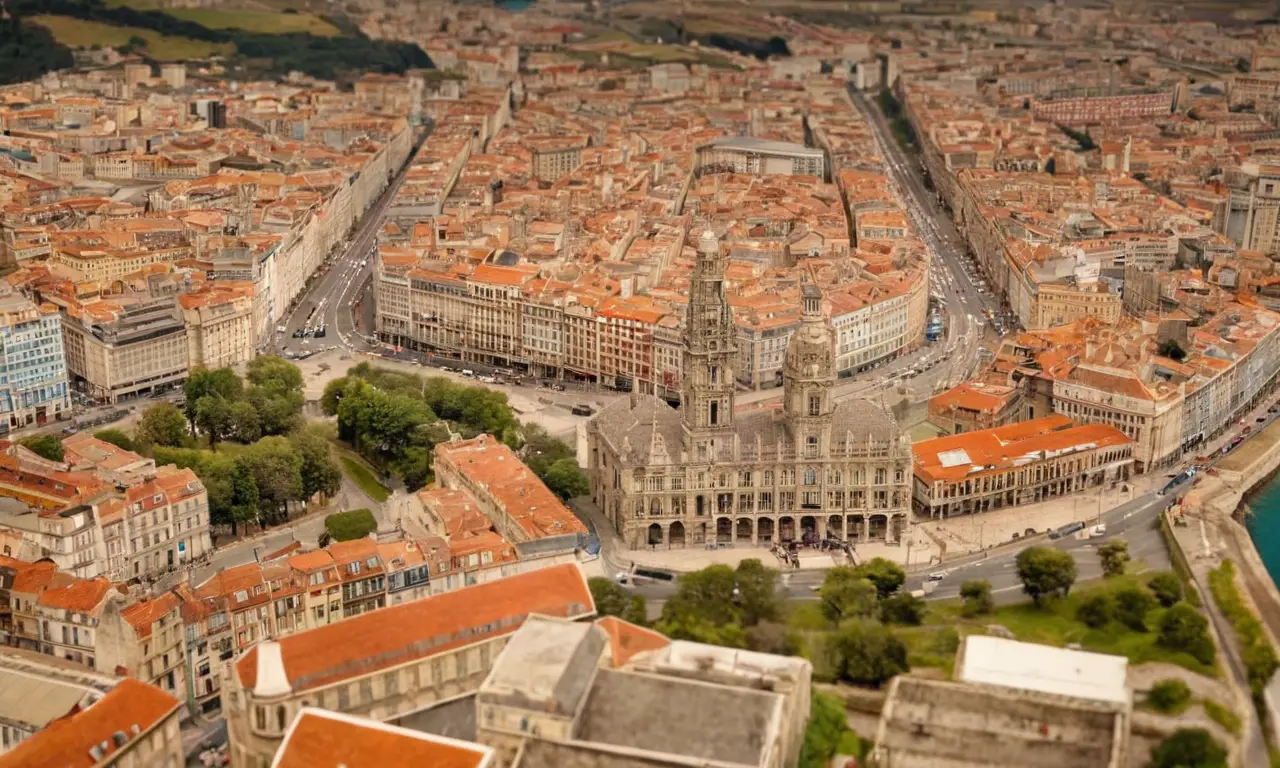 Coruña vintage: diseño clásico y mapas detallados