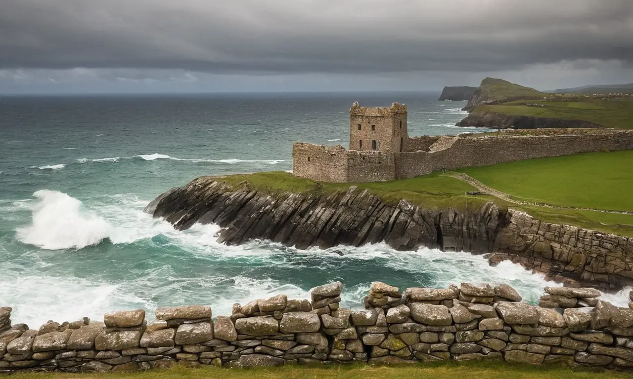 Paisaje costero evocador y dramático