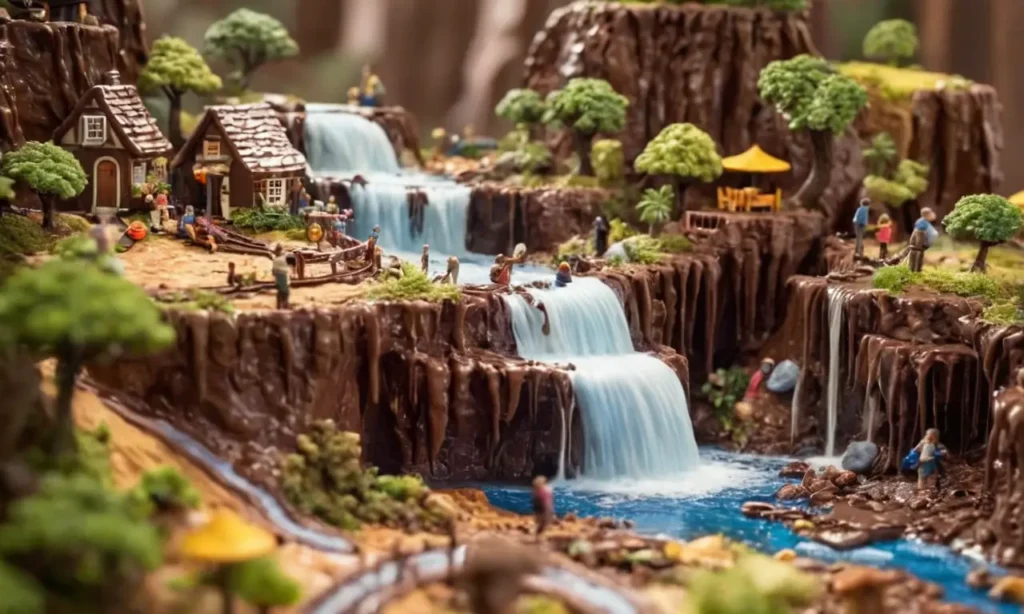 Representa cascadas de chocolate