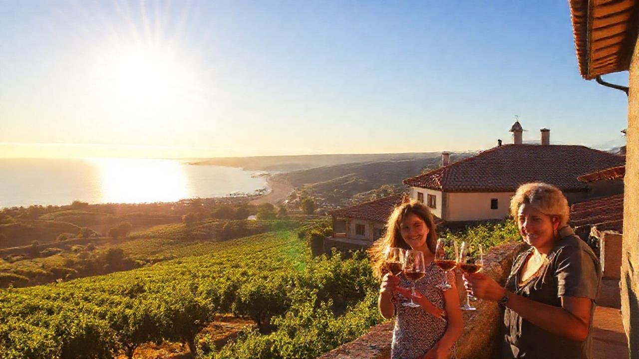 Bodega familiar en Galicia, sol dorado