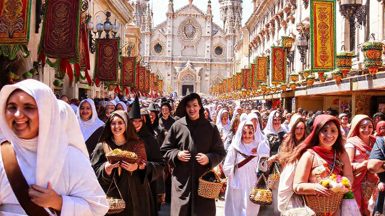 Una procesión festiva alegró la ciudad