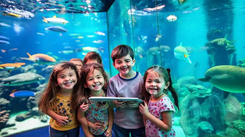 El acuario ofrece aprendizaje divertido y colorido
