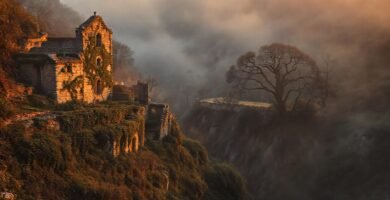 Ruinas monásticas evocan un paisaje misterioso