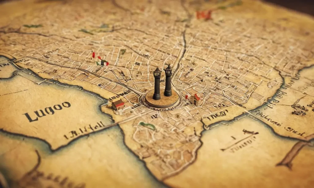 Mapa antiguo de Lugo