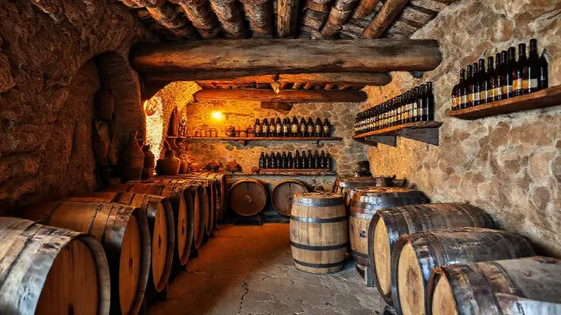 Una bodega gallega rústica y cálida