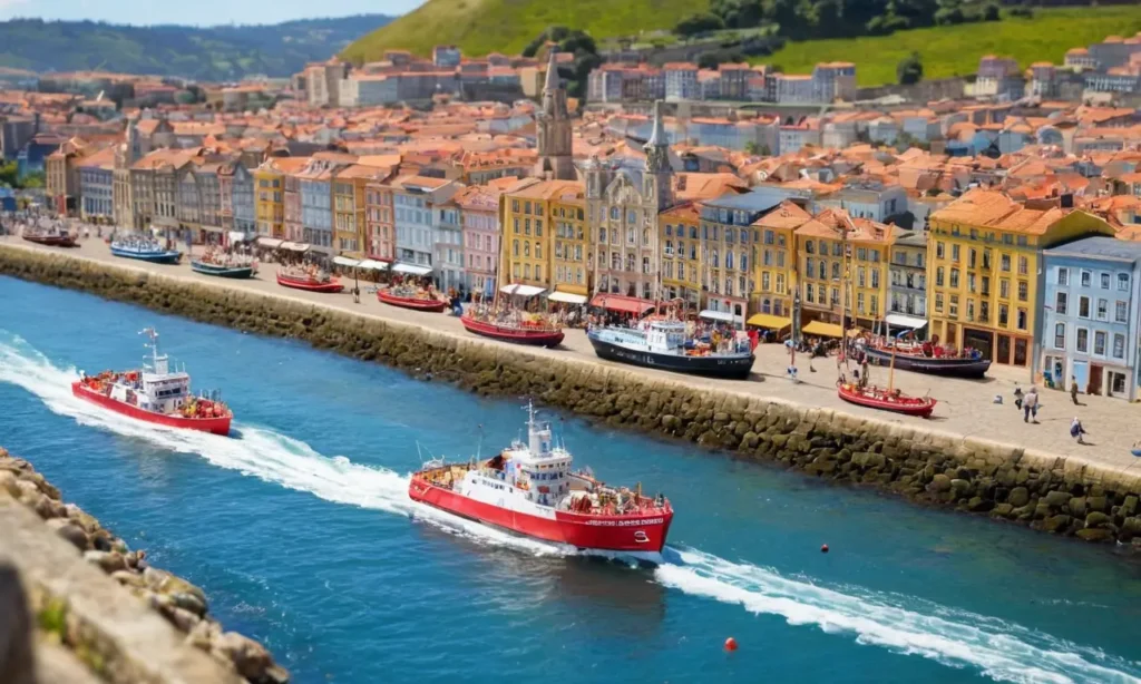 Escena costera vibrante de Ferrol