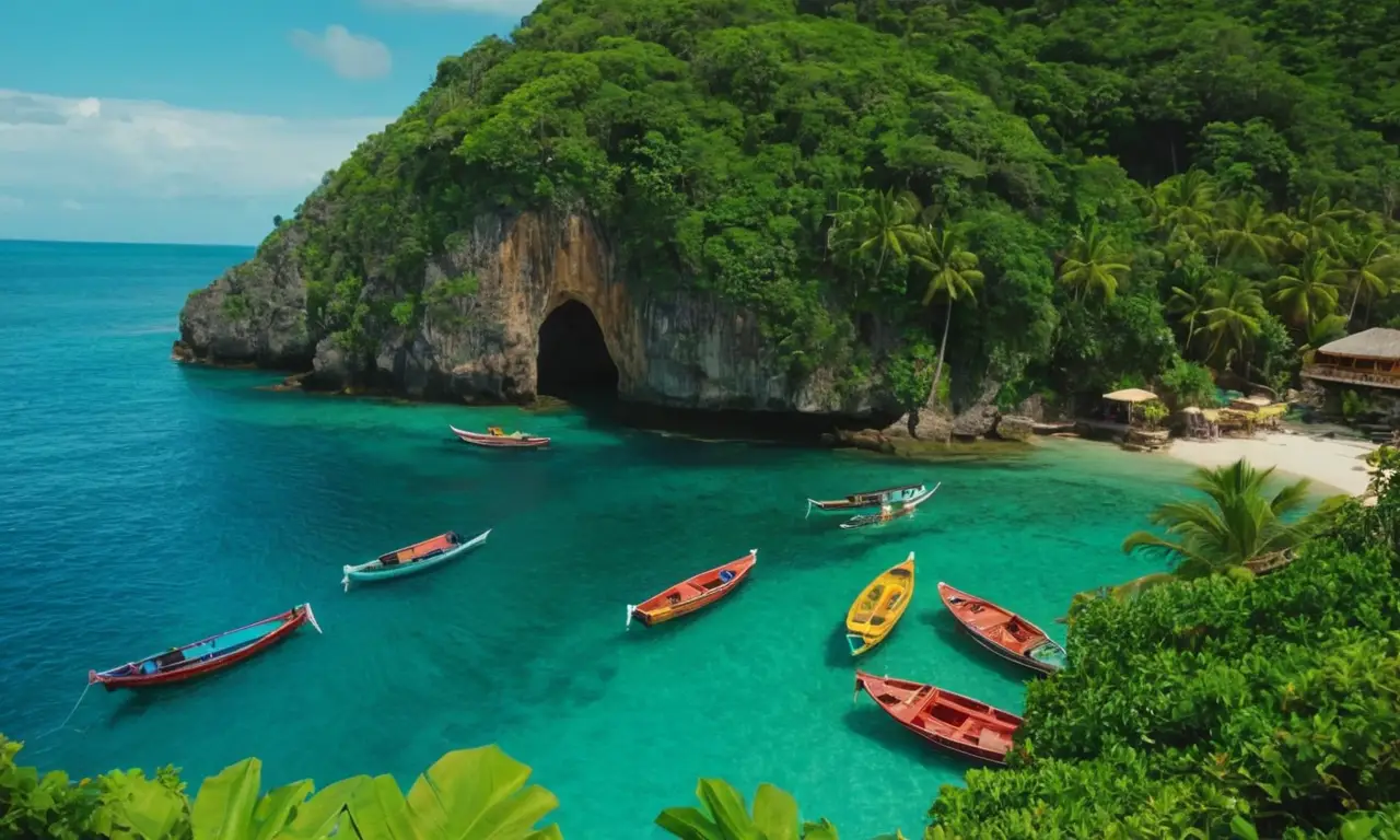 Guía de paraíso tropical vibrante