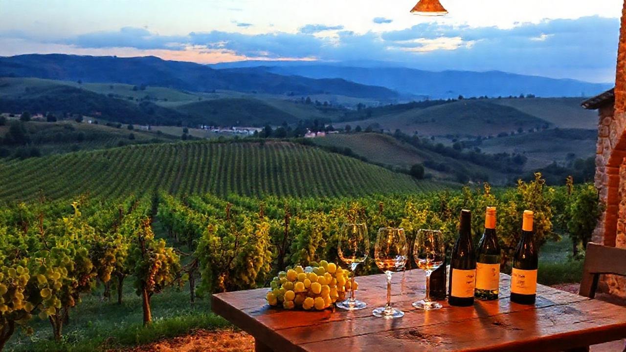 El viñedo gallego ofrece vino dorado