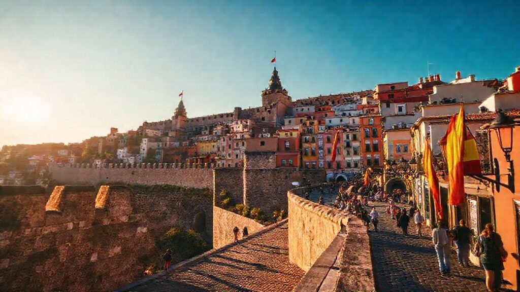 Ciudad medieval hermosa y turística