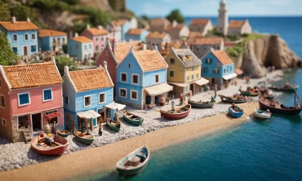 El papel tapiz muestra un encantador pueblo marítimo