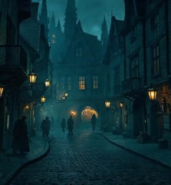 Una ciudad antigua y misteriosa resplandece