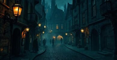 Una ciudad antigua y misteriosa resplandece