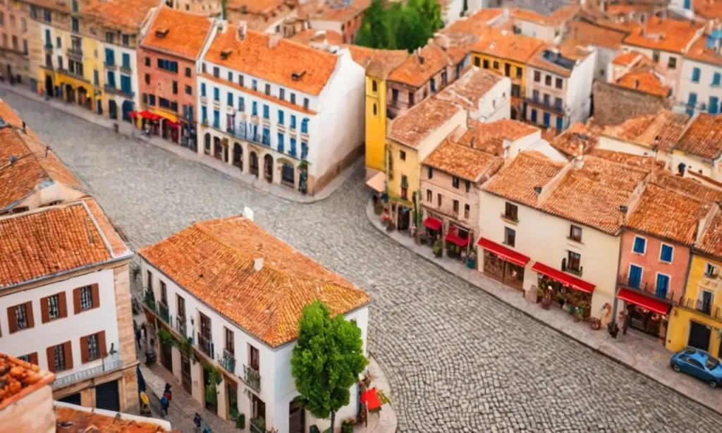Guía de viaje con detalles españoles y colores vibrantes