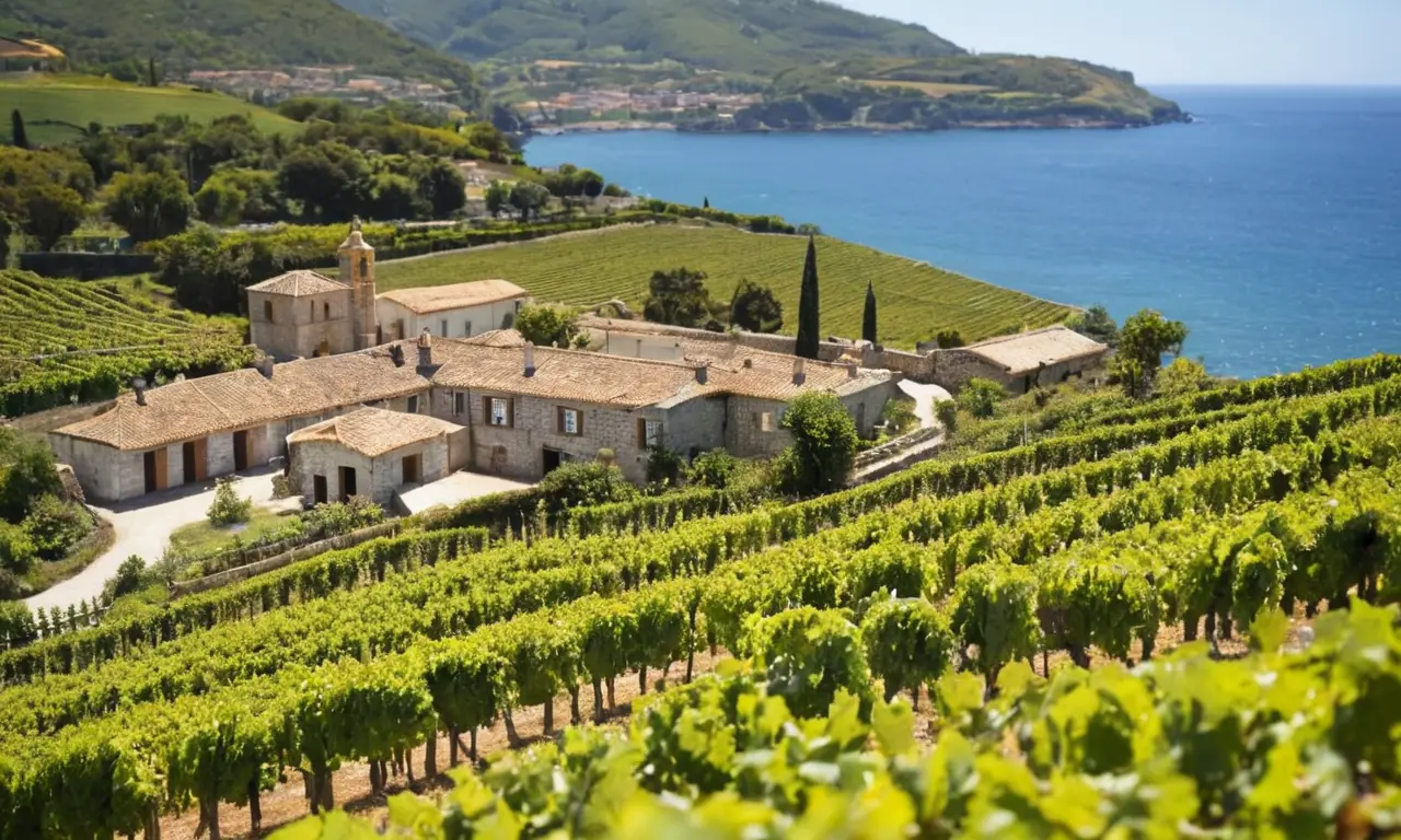 Papel pintado elegante exhibe joyas gallegas de Albariño