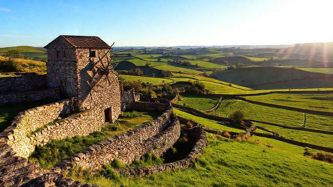 Un molino gallego rústico y pintoresco