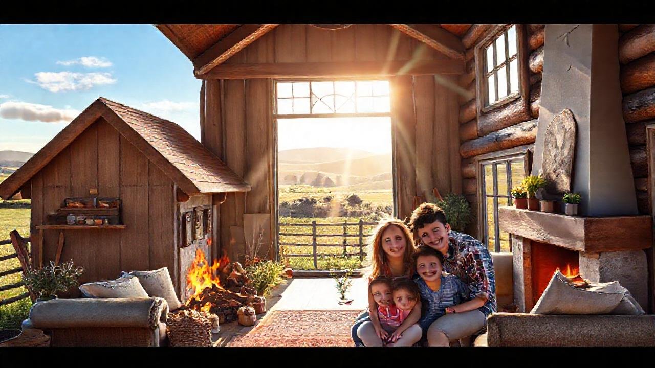 Una casa rural moderna y acogedora