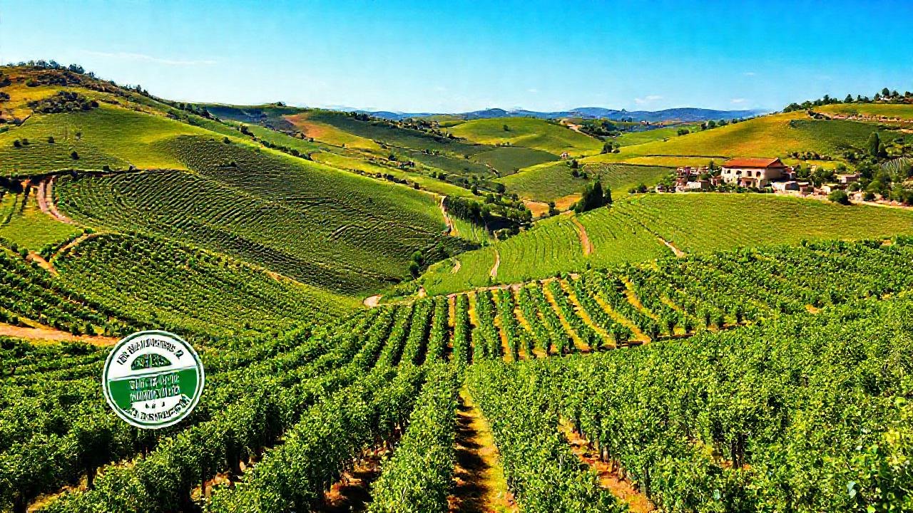 Vistas campestres españolas de vino orgánico