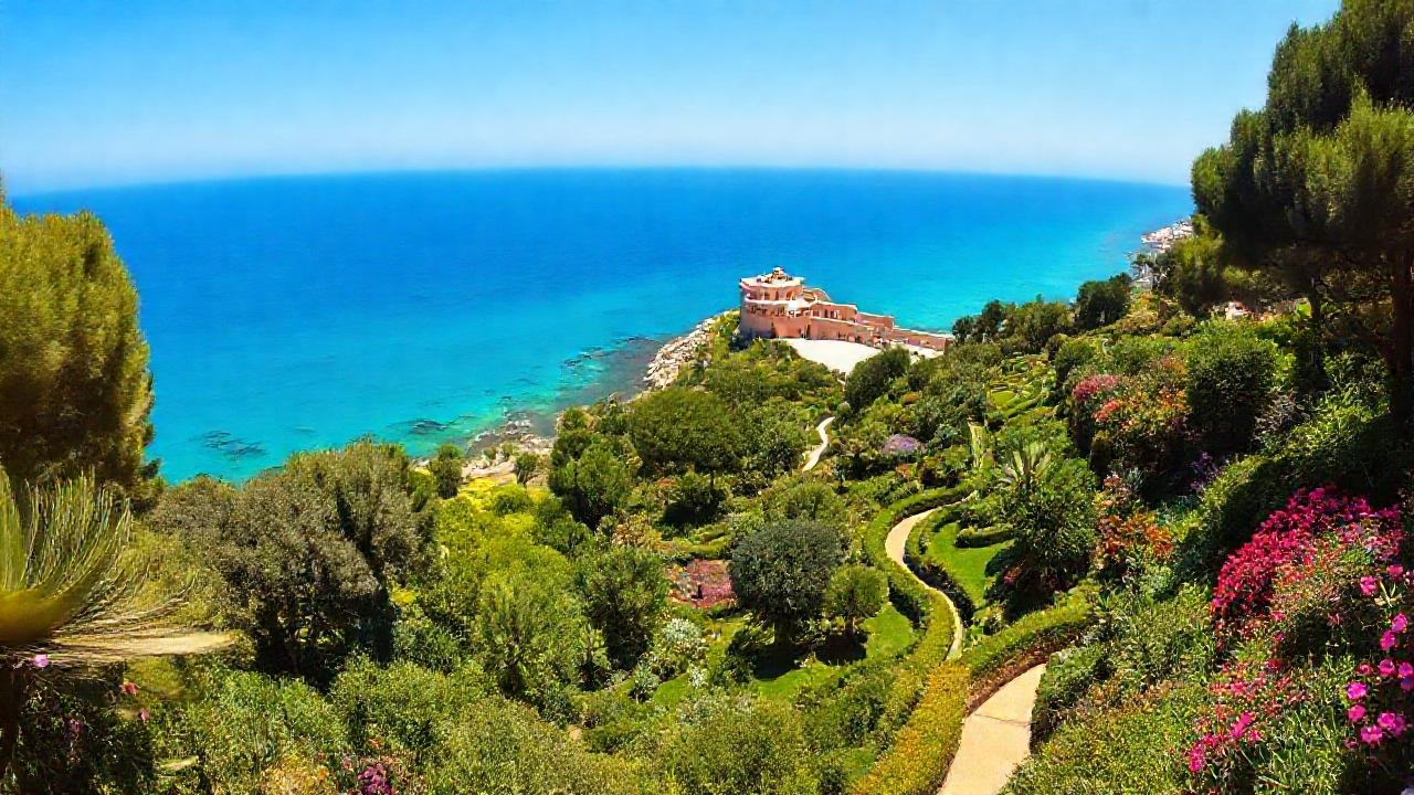 Un paisaje costero mediterráneo, hermoso y vibrante
