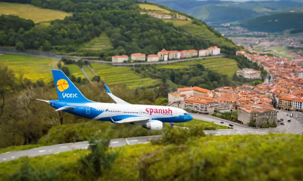 Guía de viaje con ilustraciones aéreas y paisajes de Ourense