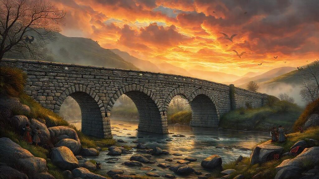 Puente de piedra evocador