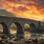 Puente de piedra evocador