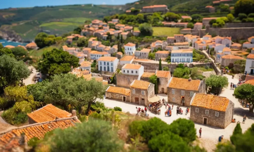 Muestra un pueblo portugués pintoresco