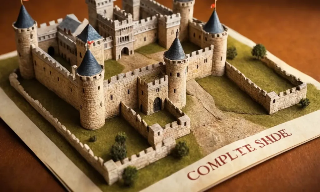 Ilustración de castillo detallada