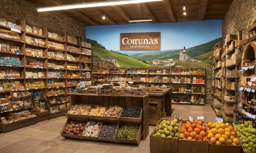 El papel pintado exhibe productos gallegos y guía de Coruña