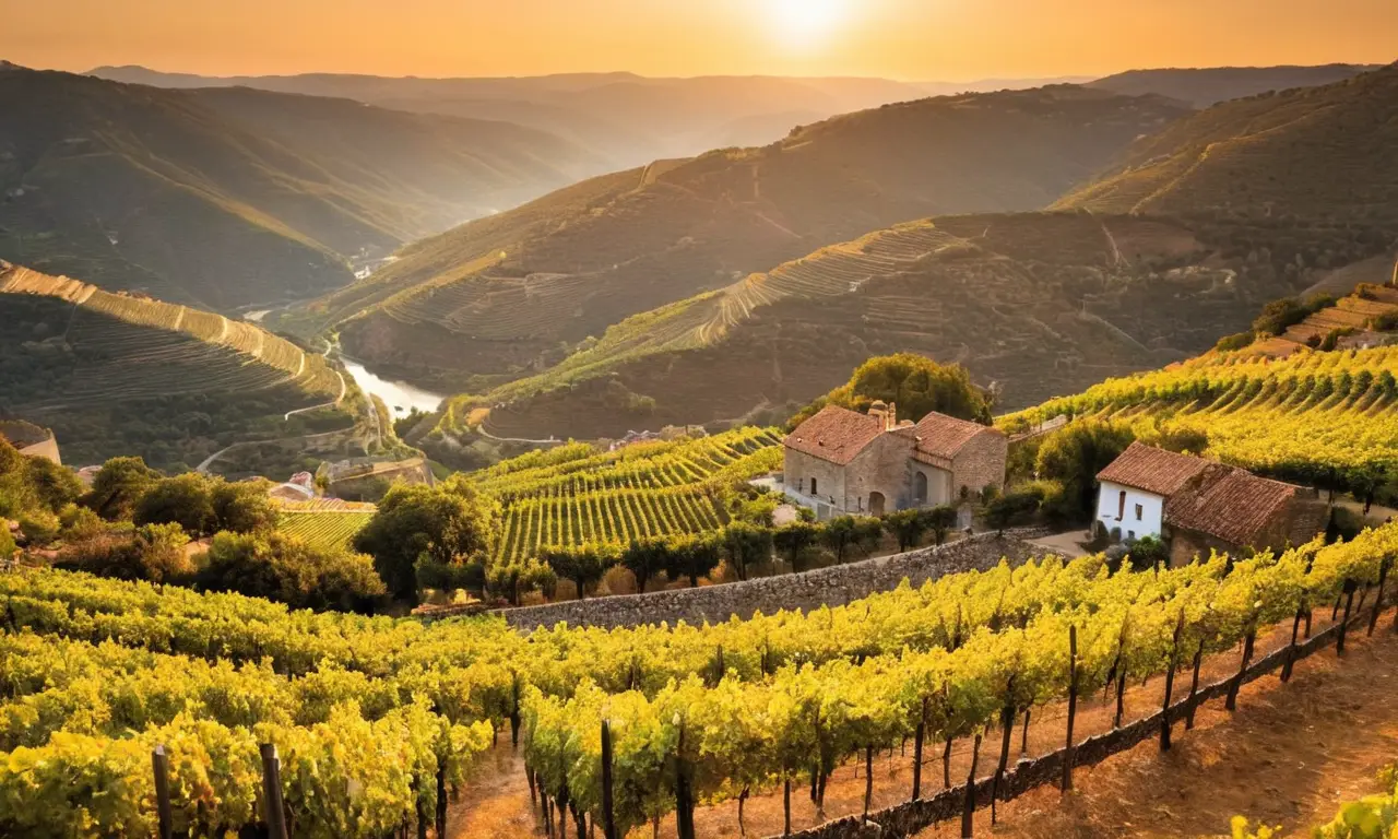 Vistas impresionantes de atardecer en Ribeira Sacra