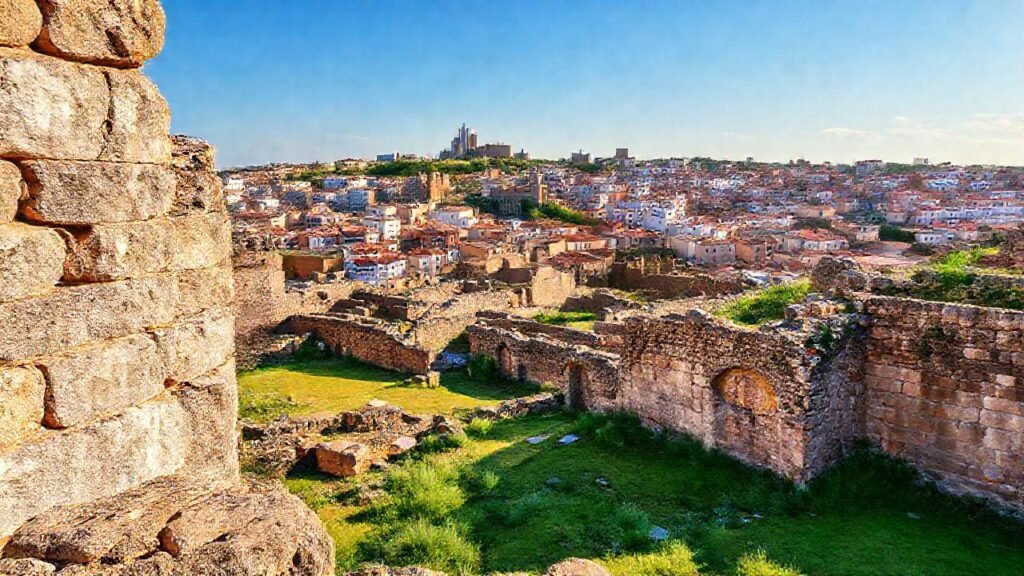 Ruinas romanas y arquitectura española brillan