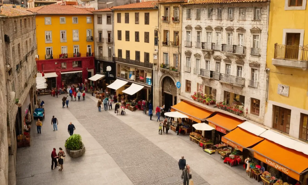 El papel tapiz muestra escenas de calle vibrantes de Príncipe Street