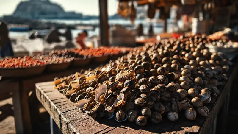 Ostras frescas en la costa española