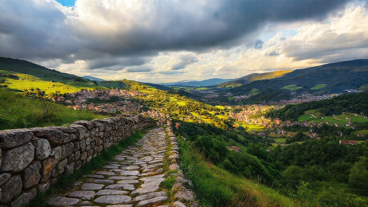 Santiago recorre paisajes europeos, resplandecientes y serenos