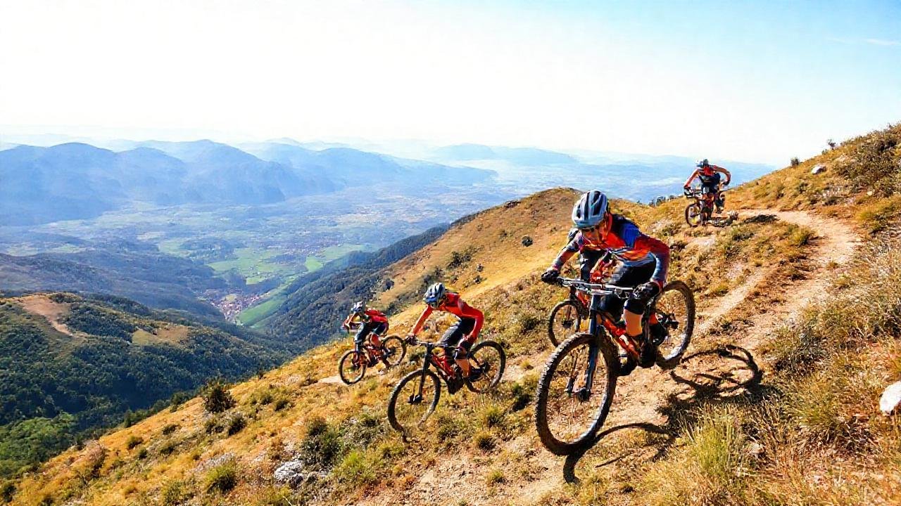 Ciclistas en España conquistan paisajes vibrantes