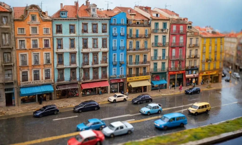 Representa A Coruña con colores vibrantes y un ambiente nostálgico
