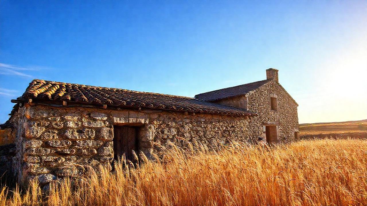 El hórreo gallego refleja la luz rural