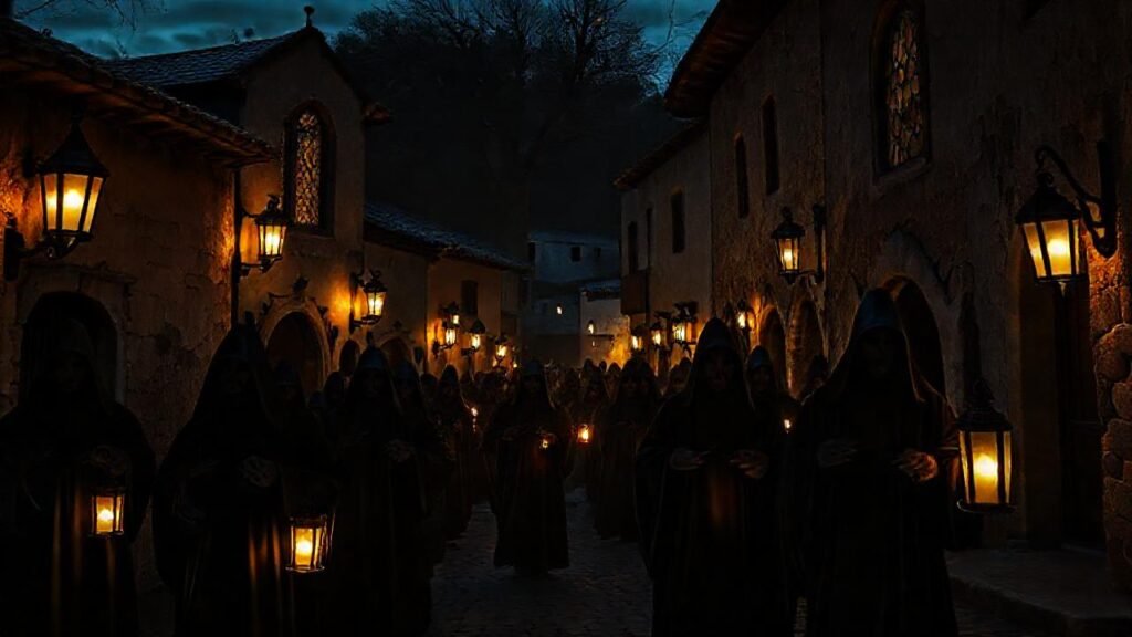 La aldea española evocaba misterio y fe