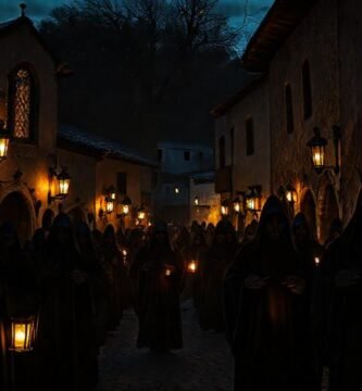 La aldea española evocaba misterio y fe