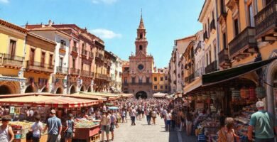 Lugo es un mercado animado y soleado