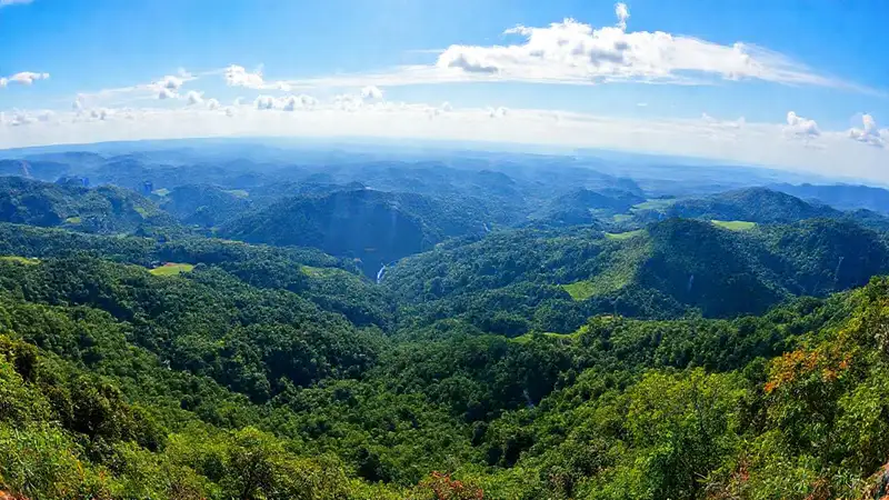 Un paisaje natural exuberante y sereno